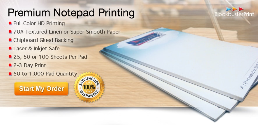 custom notepad printing service